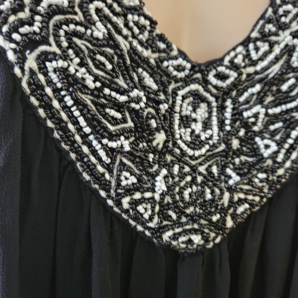 Zara tank Dress v neck beaded midi Y2K - Picture 11 of 11